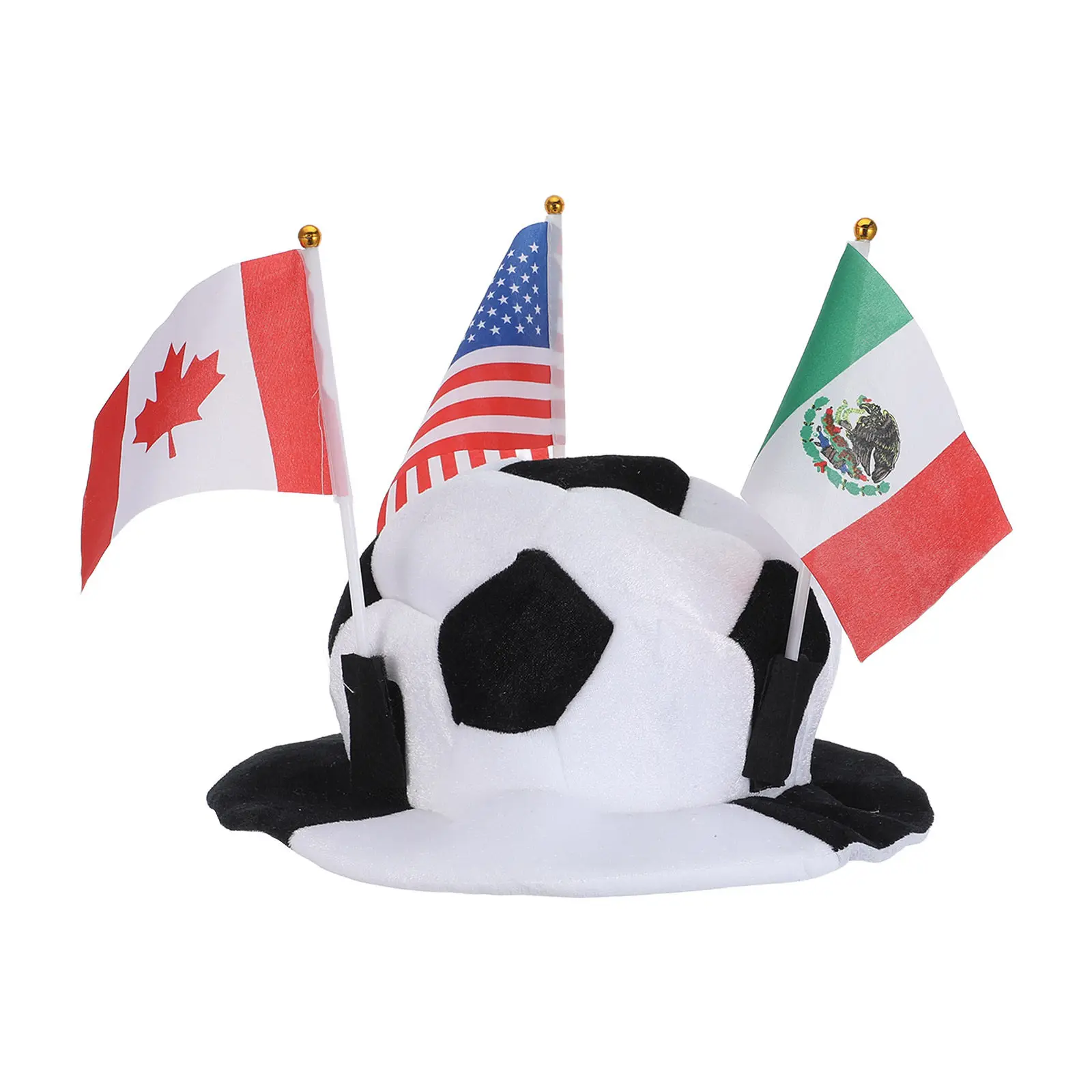 Soccer Ball Hat American Flag Soft Headgear Soccer Fan Accessories Football Game Party Fan Hat Novelty Sports Celebration