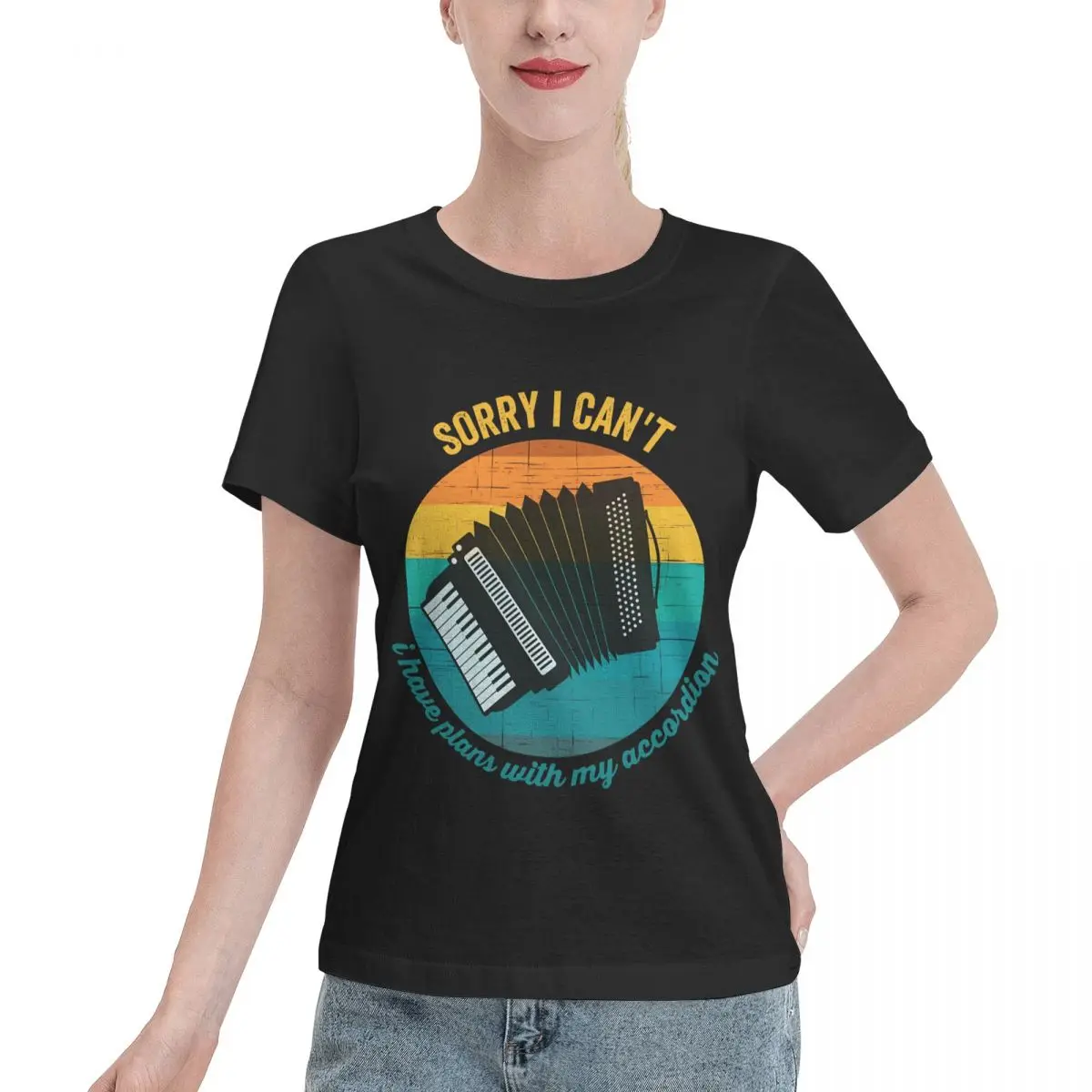 Go To Top Sorry I Can T I Have Plans With My Accordion Women's T-shirt Trending Fashion Everyday Tee