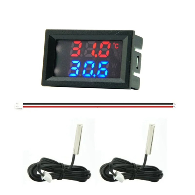 CJSD-Mini Direct Current 4-28V Digital Thermometer Double Display Detectors Snowmobile Candle Temperature Car Thermometer B 1Set
