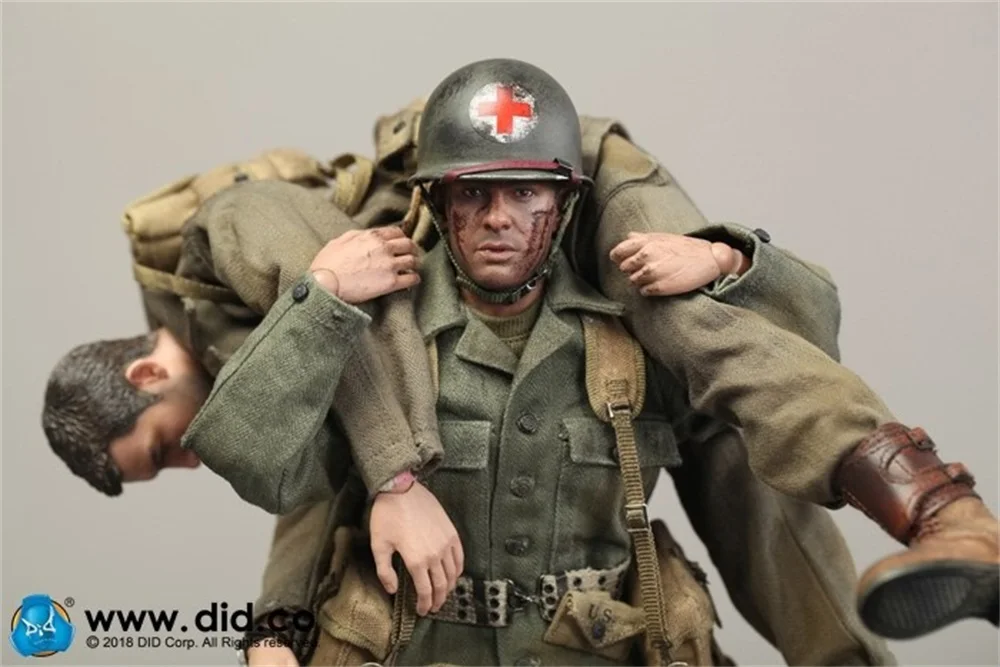 1/6 DID A80126 WWII US New York 77th ทหาร Mini ของเล่นชุด Combat Medic Dixon M1 หัวหมวกนิรภัยสําหรับ 12 นิ้ว Action Figure รวบรวม