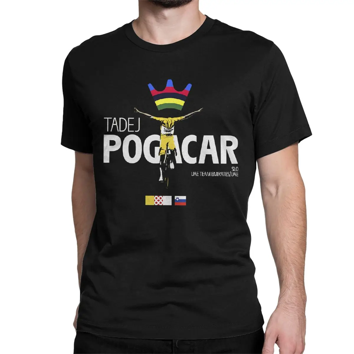 KING Team Pogi Tadej Pogacar Tour De France Cycling T-Shirt Men O Neck Cotton T Shirt Short Sleeve Tee Shirt New Arrival Tops