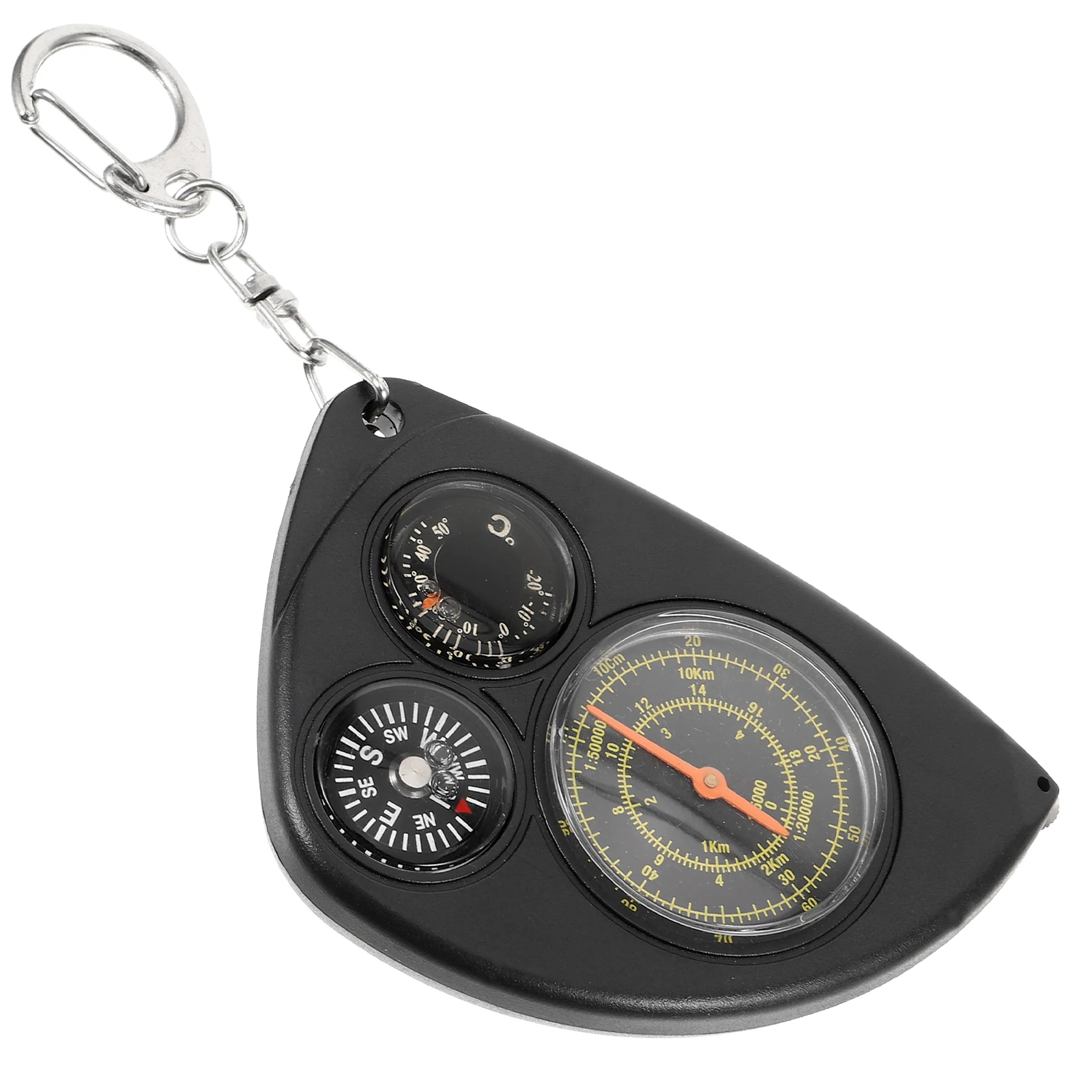

Sturdy Mini Pocket Compass Keychain Snap Buckle Outdoor Survival Hiking Hunting Camping Mapping Gauge Clip Lightweight Measuring