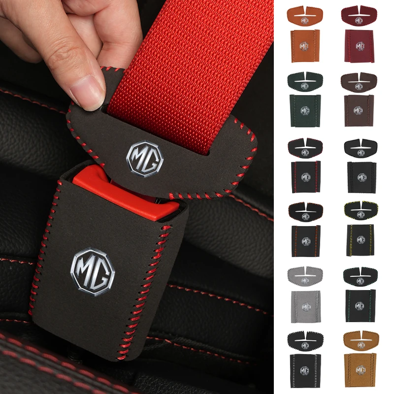Car Seat Belt Buckle Protector Cover Safety Belt Plug Clip Case For Morris Garages MG 6 3 5 7 RX5 RX8 TF ZR ZS HS GS GT Hector - view 3