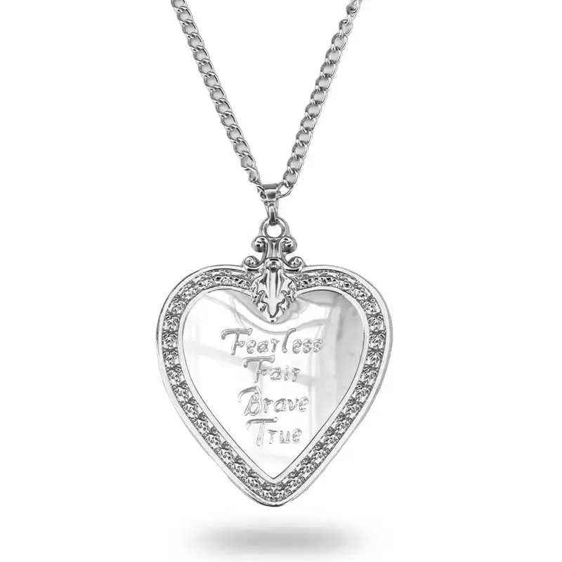 qa156Snow Rachel Heart Necklace Alloy Movie Zegle White Cosplay Jewelry Fearless Fair Brave True Women Gifts Props Replica Taker