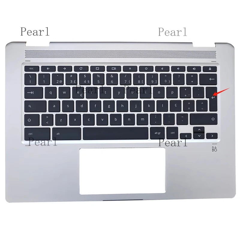

S For HP Chromebook x360 14 G1 Laptop Palmrest C Shell with Keyboard L50840-131