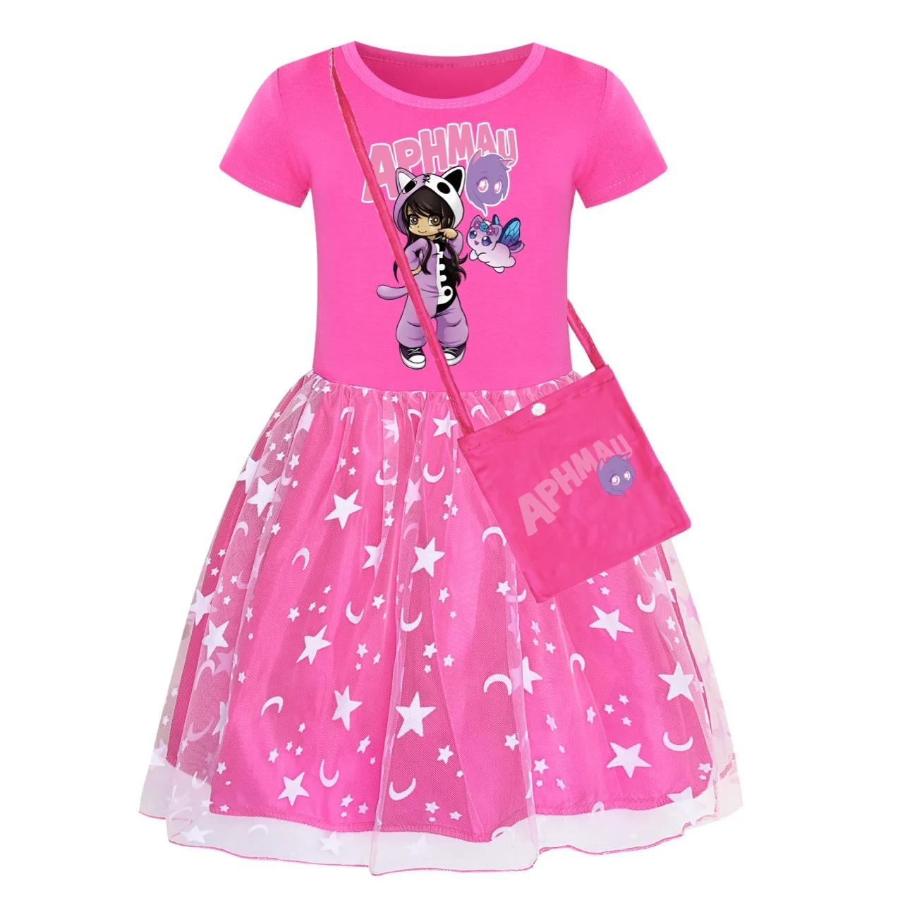 Clothes Kids APHMAU Cartoon Casual Cosplay Dress Baby Girl Princess Dresses Toddler Girls Wedding Party Vestidos 3171