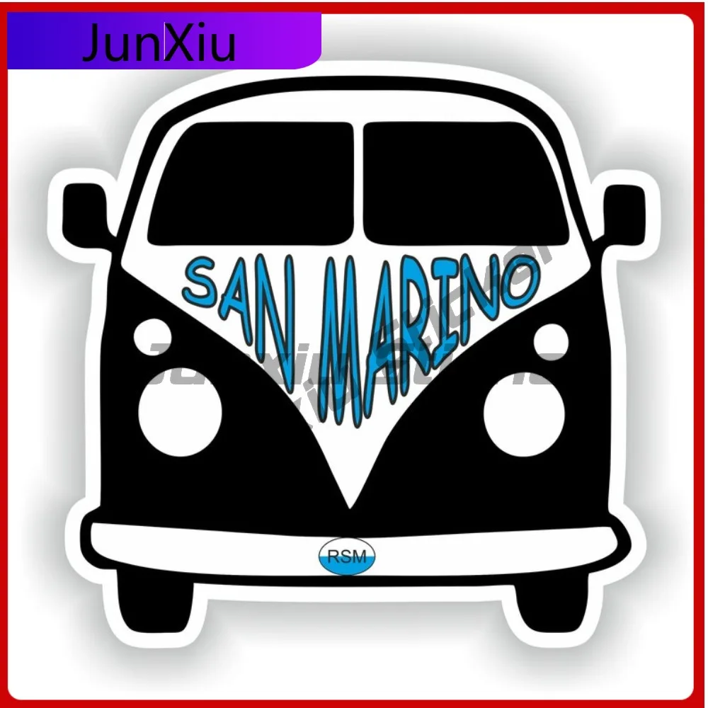 

Van San Marino Sticker Funny Creative Camper Bumper Scratch Cover Car Styling Vinyl Decal For Car Truck SUV Window Bumper Laptop