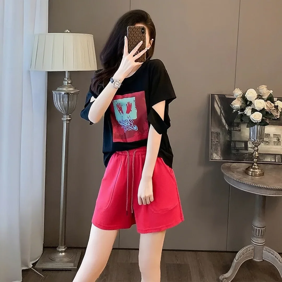 

Женские шорты с принтом, офисные широкие эластичные шорты с курткой, новые продукты, роскошные портной легкие дешевые предложения, короткие комплекты для женщин, комплект из 2 предметов