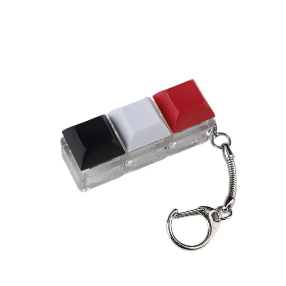 Relaxing DIY Keyboard Fidget Keychain Keys Button Relief Stress Clicker Toy 3 Keys Keycap Pinch Toy Adult