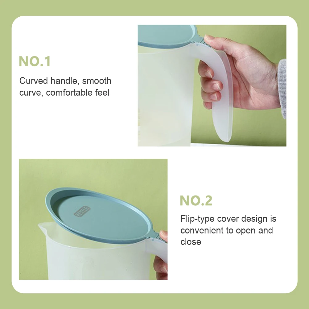 

Cold Water Jug Kettle Plastic Drink Supply Cup for Home Hotel Office Party Picnic BBQ Food Safe Prime Material Portable Handle