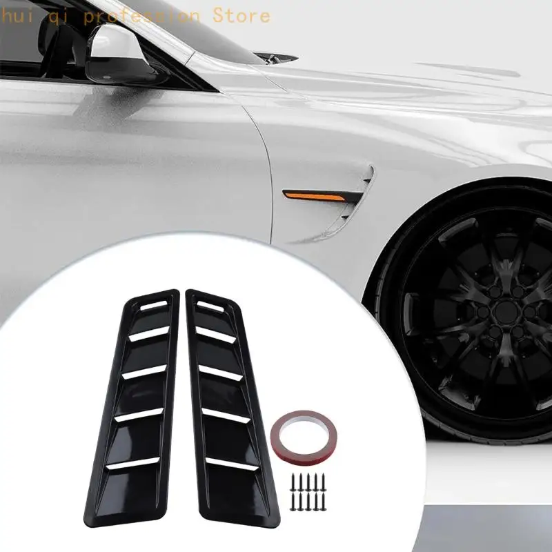 Paar Motorhauben-Akzentplatten, Zierleiste ABS-Lamellenstil, geeignet für Außendetails H8WE – Detail 9