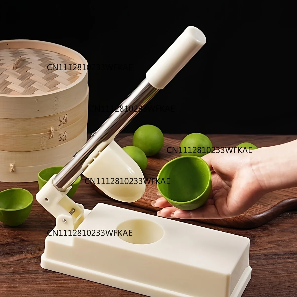 Hand Press Sweet Green Rice Balls Skin Molds Non-stick Efficient Dumpling Skin Wrapper Mold Labor-saving Oval Dough Press Maker