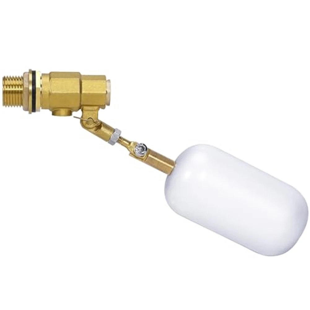 1pc 1/2inch Float Valve Adjustable NPT Pipe Threads Water Tank Float Valve For Pond Float Valve Shut Off Auto Fill For Livestock