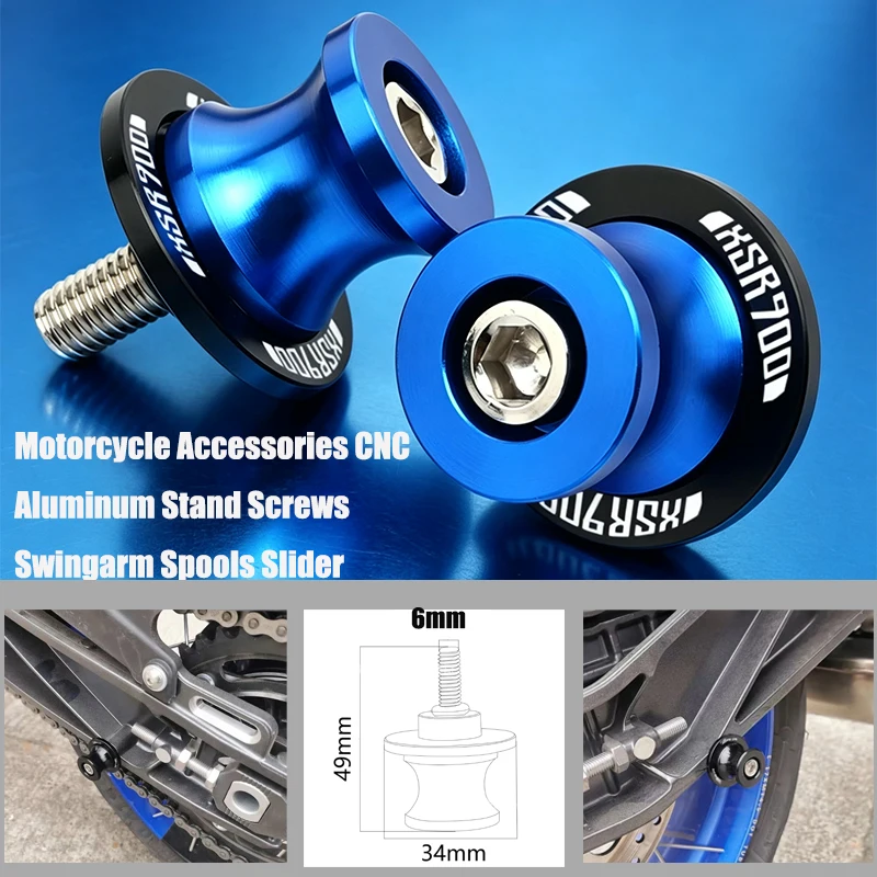 For YAMAHA XSR700 XSR900 XSR155 XSR 700 900 XSR-700 2023-2025 | Motorcycle Accessories CNC M6 Swingarm Spool Slider Stand Screws