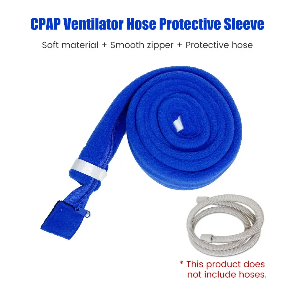 1/2PCS 180CM Reversable CPAP Tube Cover Hose Wrap Tubing Cover Zipper Hose Hook Loop Heated CPAP Hose Sleeve Heat Preservation