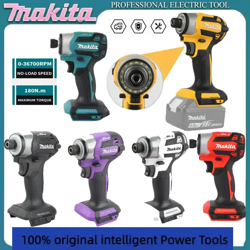 

Аккумуляторный бесщеточный шуруповерт Makita DTD173 (синий, черно-белый, черный, фиолетовый, красный), без аккумулятора