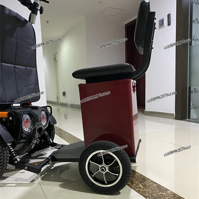 يمكن لملحقات تعديل المقعد المزدوج للمقطورة الخلفية للكرسي المتحرك أن تحقيق السفر المزدوج في نفس الوقت