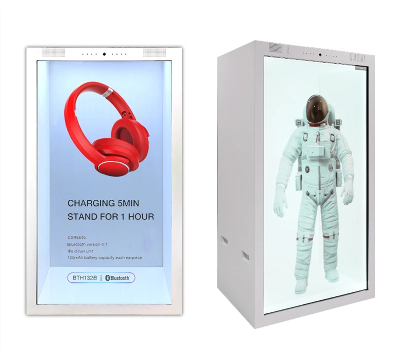 Custom 21.5 Inch Transparent Lcd Display Showcase Touch Screen Indoor 3d Hologram Cabinet For Medical School Teaching AR Show