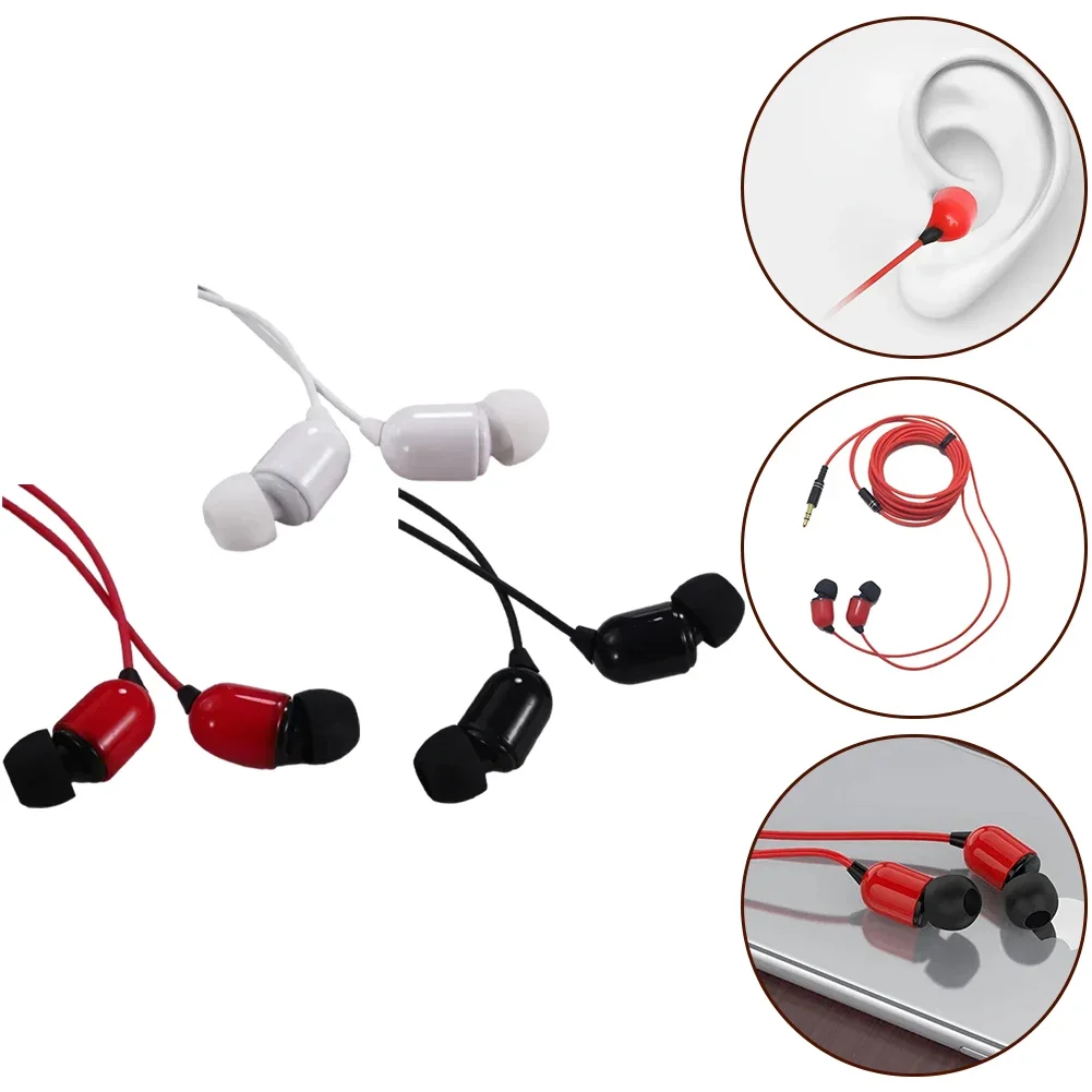 Headset estéreo com fio, 3,5mm, 3 m de comprimento, fones intra-auriculares para transmissão ao vivo conveniente