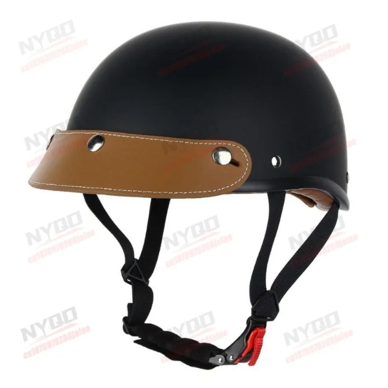 Motorcycle Riding Retro Cruise Helmet for Men and Women, All Season Universal Pedal Half Helmet, Men's Summer Safety Helmet