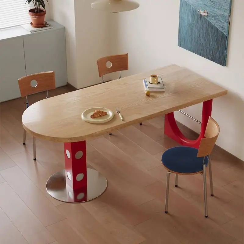 

Reading Oval Dining Tables Design Restaurant Wooden Living Room Dining Tables Set Salon Modern Tavoli Da Pranzo Furniture Home