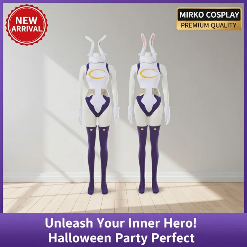 ☆SunlCos Anime My Hero Academia Mirko Cosplay Costume Bunny Miruko Jumpsuit Women Halloween Party Outfit☆ view 3