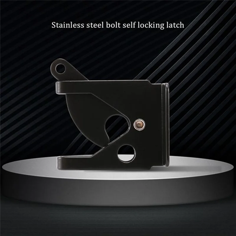 A003 3PCS Self Locking Gate Latch Automatic Heavy Force Lever Fence Gate Lock For Wood Fence Gate Door Latches Black