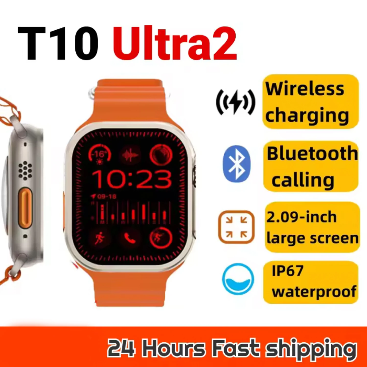 

New Watch T10 U2 Smart Watch 49mm New NFC Men Women GPS Track Bluetooth Call BT Music Games Wireless Charging Smartwatch2025 New