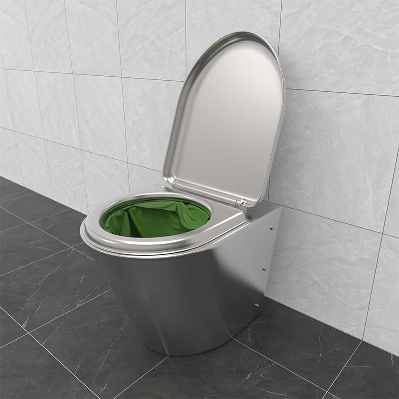 Customized civil air defense dry toilet toilet, removable portable mine refuge toilet, stainless steel civil air defense toilet