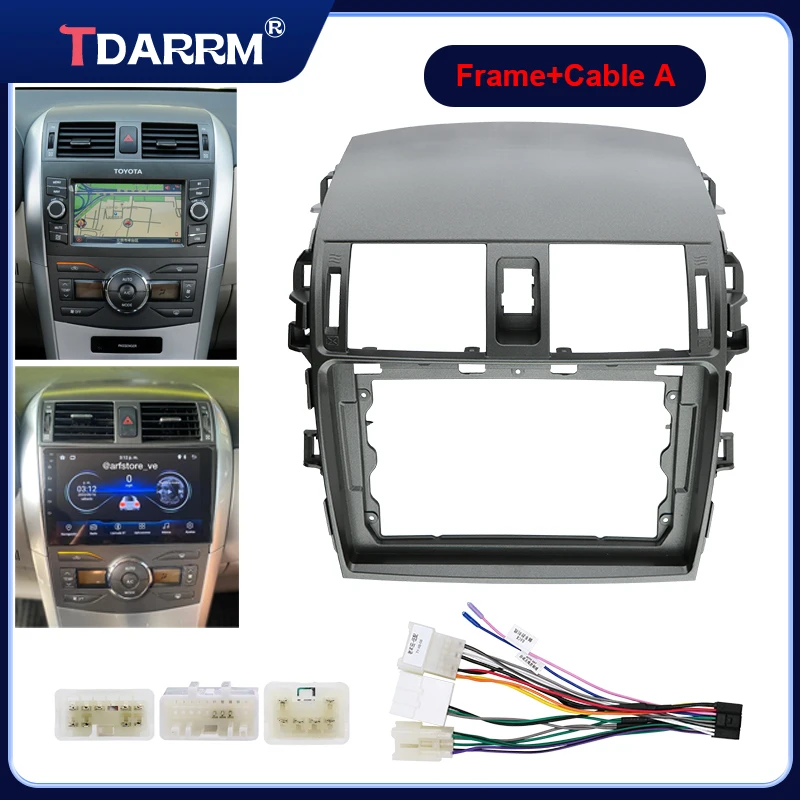 DVD Video Audio Stereo Panel FrameFor Toyota Corolla E140/150 2006 2007-2013 Car Fascia Frame Video Audio Stereo Panel Frame