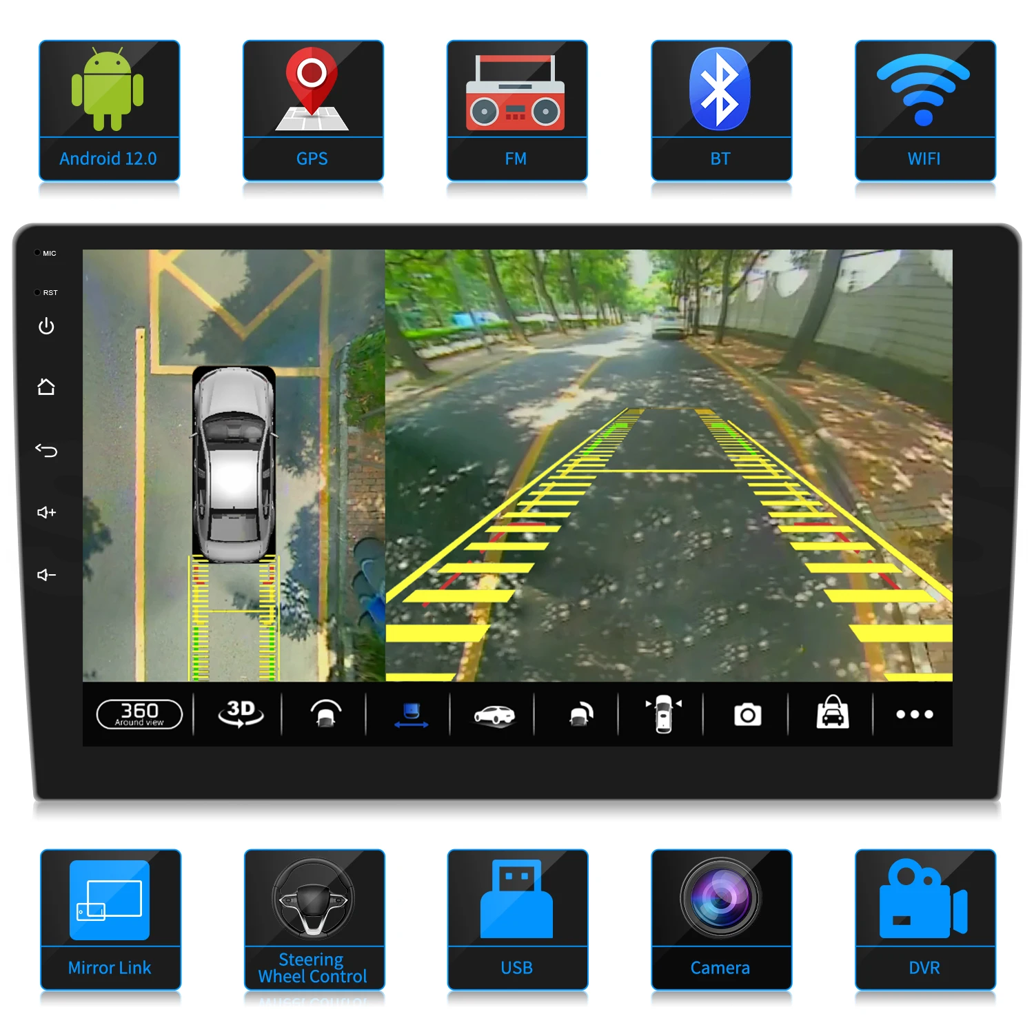 Best Selling Universal 2 Din 9inch Android 10 TN Touch Screen Car Radio with BT Wifi Mirror Link