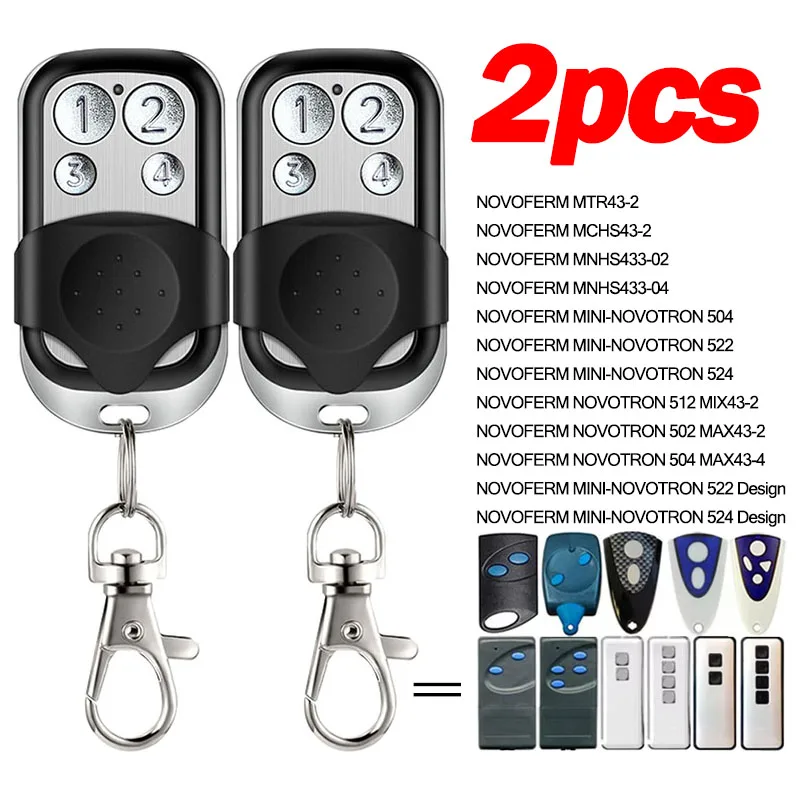 NOVOFERM MINI-NOVOTRON 522 524 Design 504 502 MAX43-2 502 MAX43-2 504 MAX43-4 MNHS433-02 Garage Door Remote Control 433.92MHz