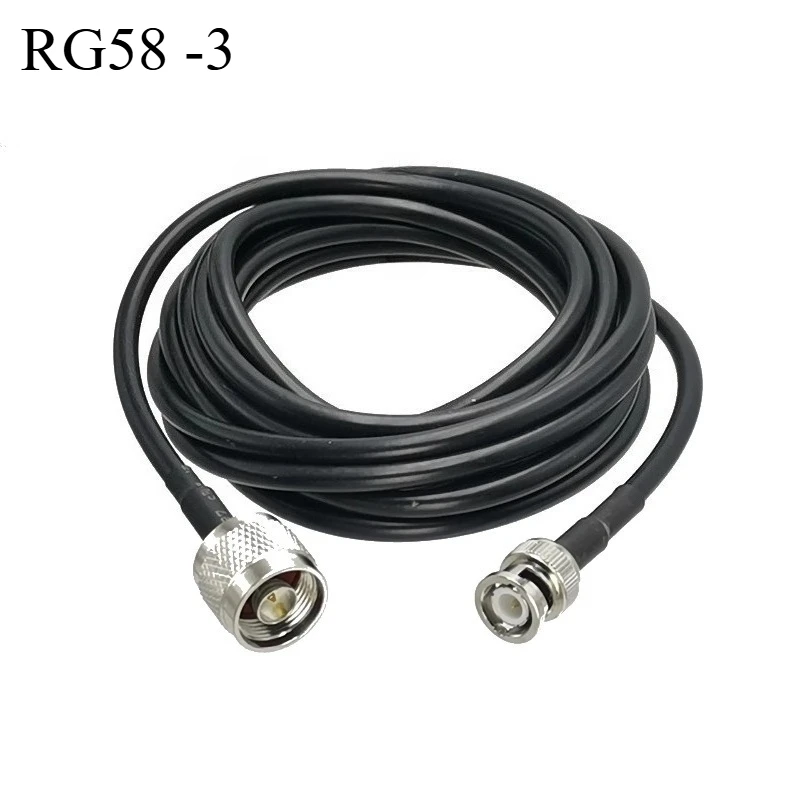 RG58 N Male to BNC Male Pigtail Cable Coaxial Jumper 50 Ohm Custom Length 6inch to 5M for Test Equipment