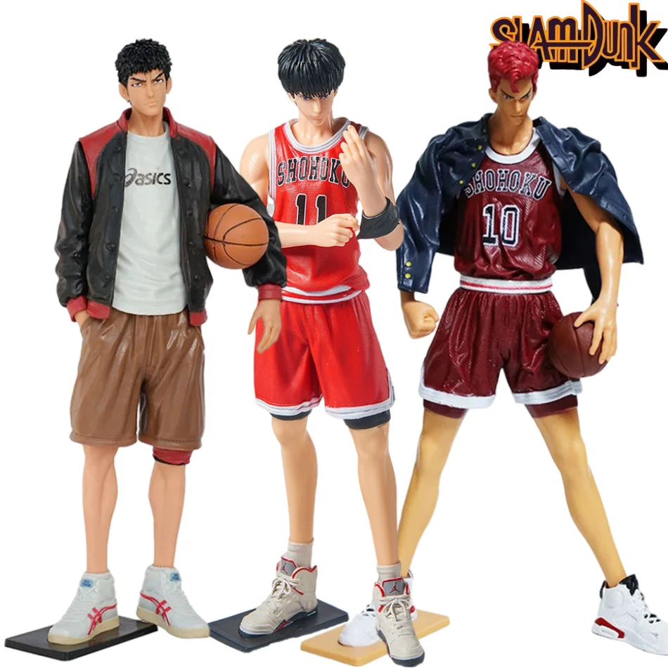 Figura de acción Slam Dunk de 30 cm en stock, anime Sakuragi Hanamichi, Ryota Miyagi, Takenori Akagi, figuras de juguete, modelo de regalo