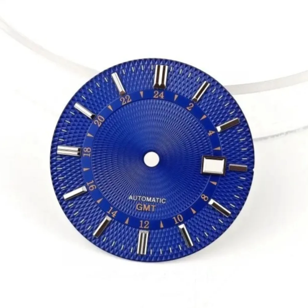 

35mm No Logo Snowdrop Texture Watch Dial Big Size Dials for GMT NH34 NH35 Mechanical Automatic SBGM255 Case Mod Part