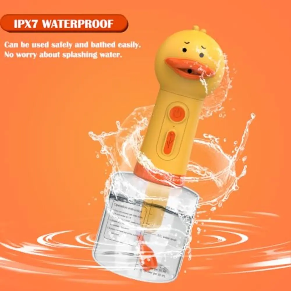 ماكينة فقاعات الحيوانات الأليفة على شكل بطة صفراء USB ماكينة رغوة تنظيف الحيوانات الأليفة الكهربائية الأوتوماتيكية ماكينة تنظيف فقاعات الحيوانات الأليفة #2