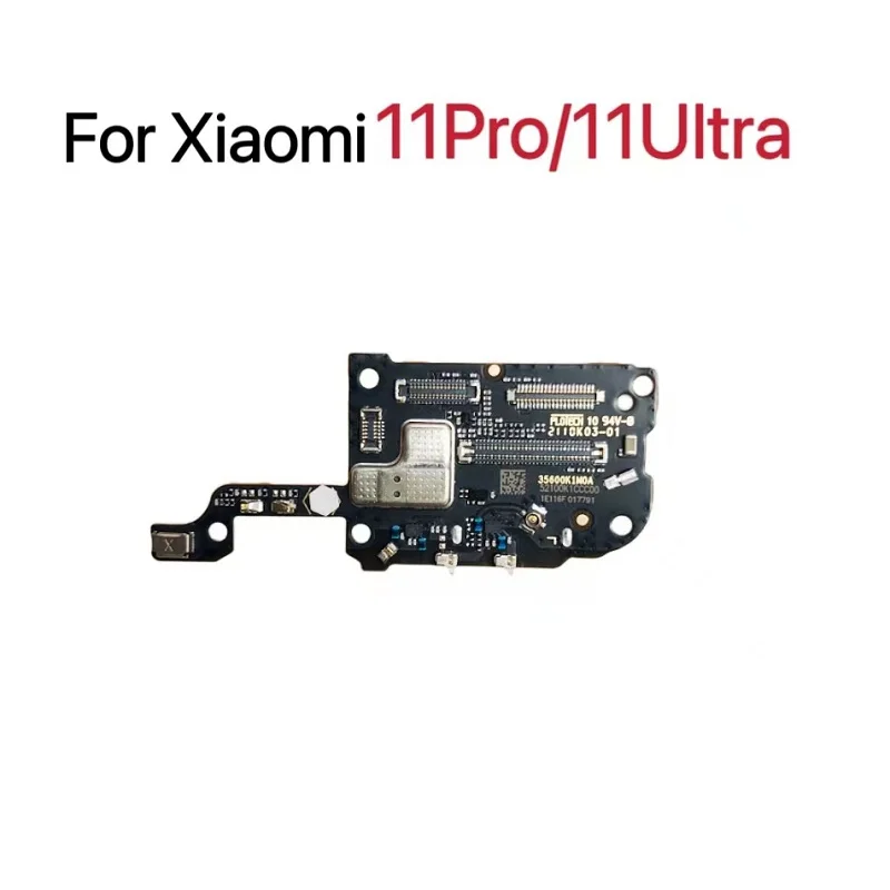 

For Xiaomi Mi 11 Pro Ultra 11Pro SIM Reader SiM Card Holder Socket With Mic Micphone Flex Cable Repair Part