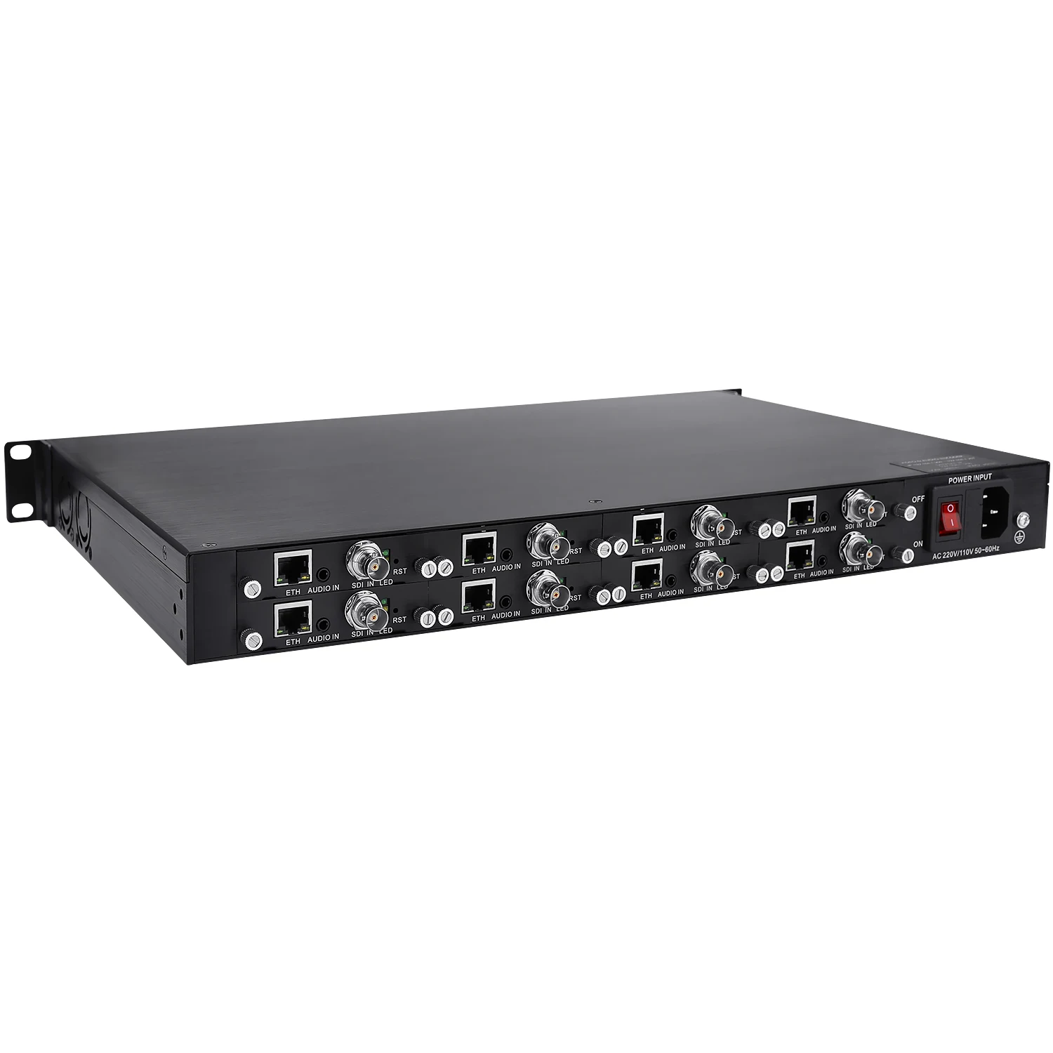 1U Rack 8 Ports H.264 SDI To IP Encoder HD-SDI Video Streaming Encoder IPTV Live Encoder