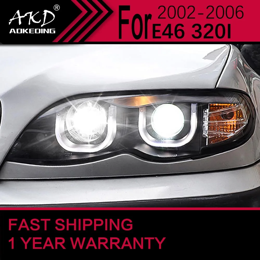 

Car Lights for BMW E46 LED Headlight 2001-2006 320i 318i 323i Head Lamp Drl Dynamic Signal Projector Lens Automotive Accessories