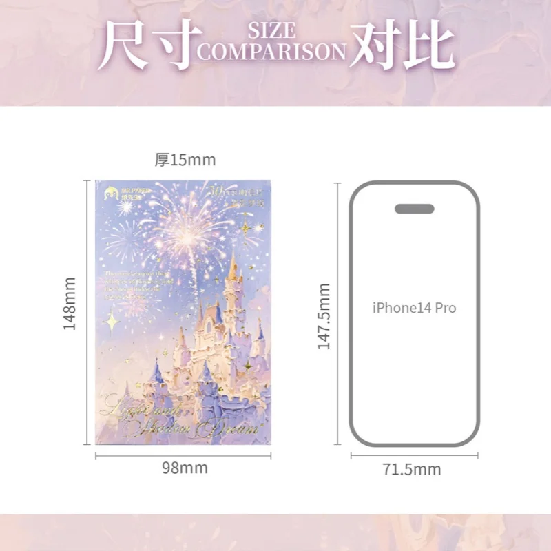 30pcs Postcard Light and Shadow Dream Series Oil Painting Theme Decoration Card Game Commemorative Message Card Gift Card
