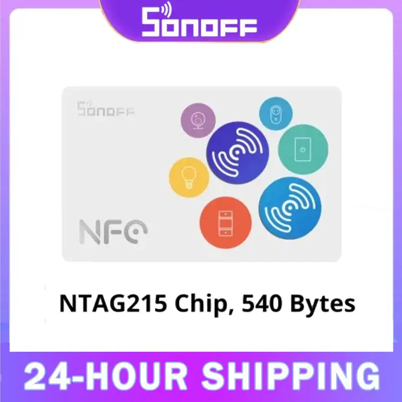 SONOFF NFC Tag 215 Chip 540 Bytes Smart Tags Automation Shortcuts Tap To Trigger Smart Scene Compatible With NFC-enabled Phones