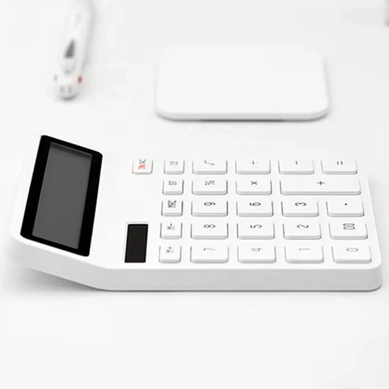 Business Desktop Calculator Battery Light Energy Save Power Calculator Sensitive 12-Digit Widescreen Calculator