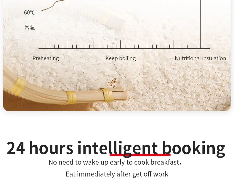 الجملة الرائعة الفاخرة الذكية الكهربائية غير عصا desugar منخفضة السكر 5L وعاء طبخ الأرز #4