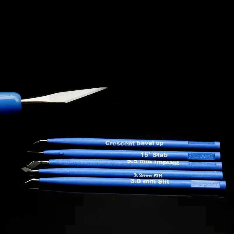 Microscópio oftálmico afiado importado faca cirúrgica oftálmica 15 graus 2.8 3.0 piercing de baioneta 3.2 faca túnel