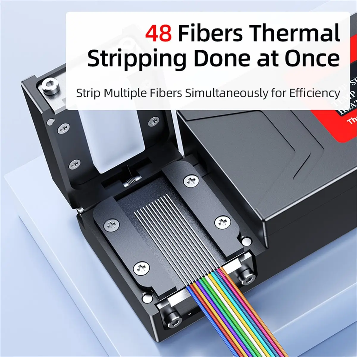 U10 Fiber Thermal Stripper Pliers with Blade LED Display Heated Optical Wire Stripping Slitter 1-48 Fibers EU Plug