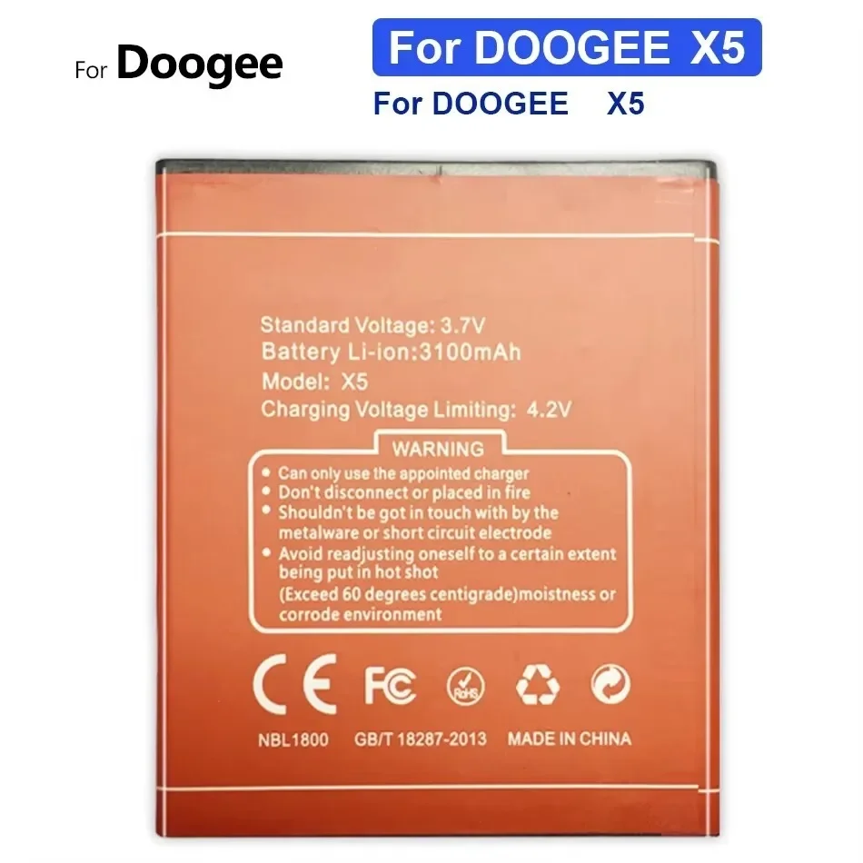 Bateria para Doogee X3 X53 X55 X60 X60L X7 X7S X9S X11 X10 X90 X20 X30 X50 X70 Y8C X93 (X6 X9 X95 X97 X98 X5 X96) Max Mini Pro