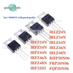 MOSFET IRFZ24N IRFZ34N IRFZ44N IRFZ46N IRFZ48N IRF3205 IRLZ24N IRLZ34N IRLZ44N IRLZ46N IRLZ48N RGardens 50N06 FRP50N06 FQP50N06 10 pièces