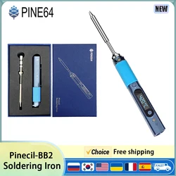 Pine64 Pinecil V1 CN 스마트 납땜 다리미, 휴대용 용접 도구, C타입, DC5525, 온도 조절 가능, 디지털 납땜 도구 TS-B2