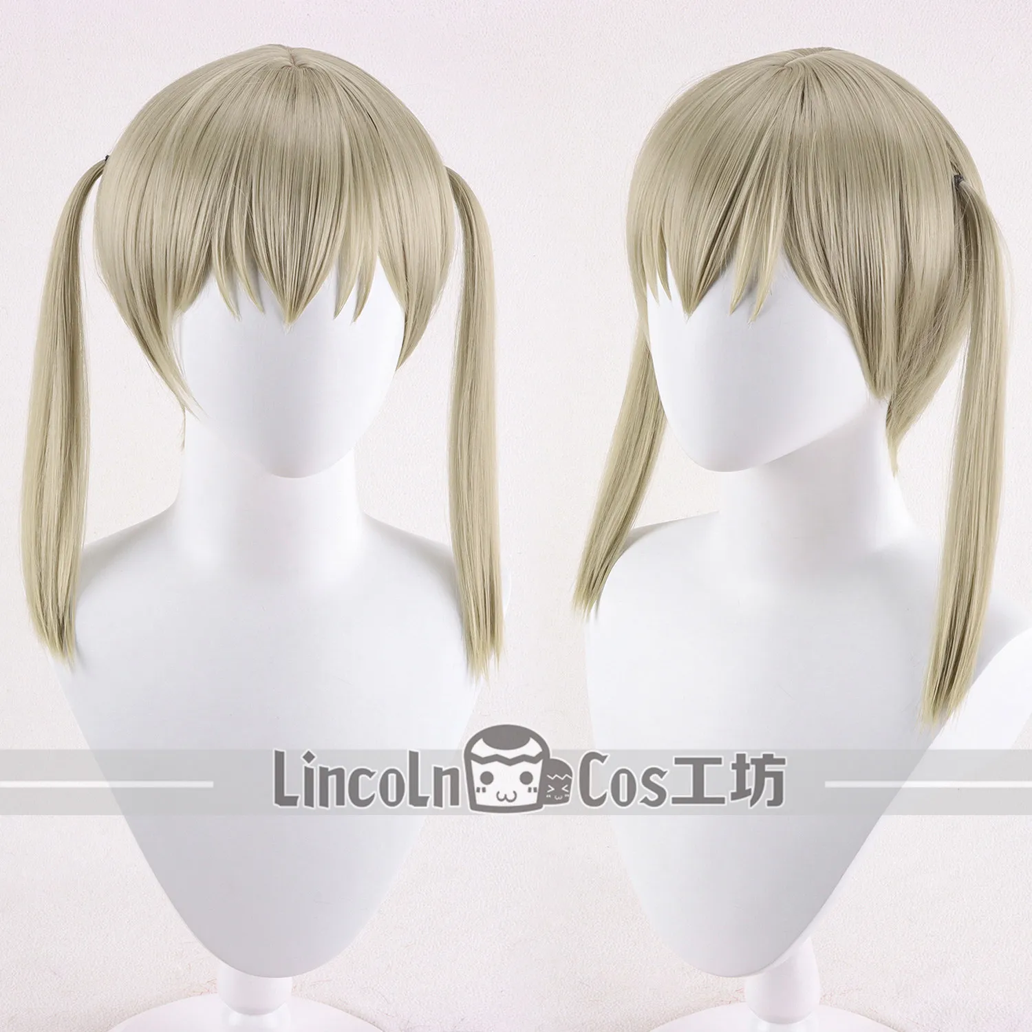 Maka Albarn Cosplay Wig Linen Soul Eater Short Heat Resistant Synthetic Hair Halloween Party Role Play Carnival + Wig Cap