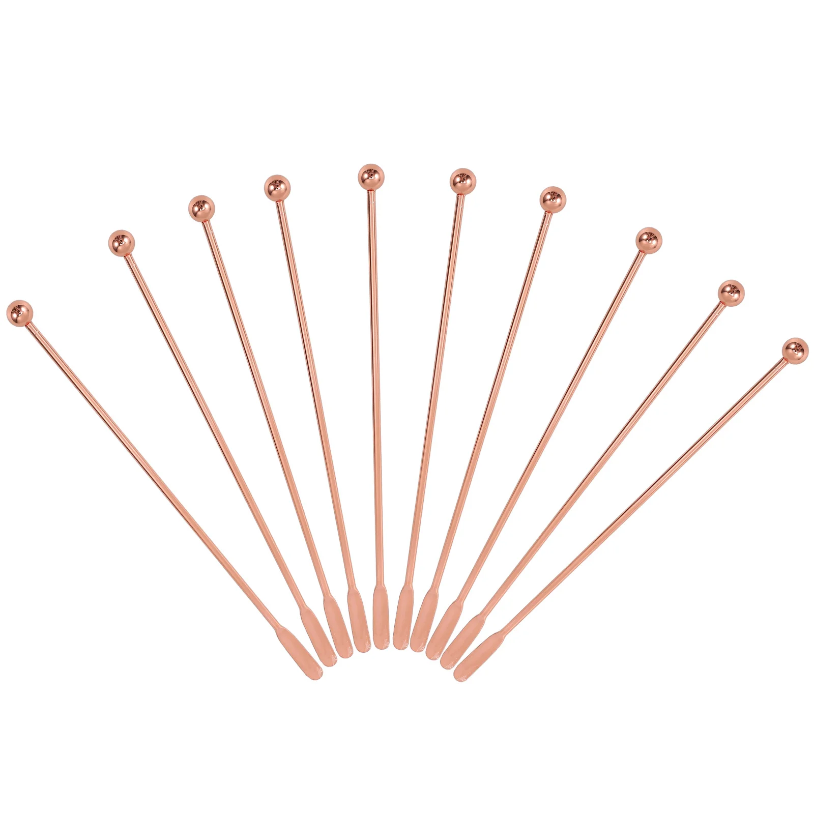 

10Pcs Stirring Spoon Stainless Steel Spiral Bar Cocktail Coffee Mixing Spoon Bar Accessory Multi-Function Cocktail Stirrer